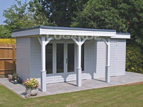 Lugarde Prima Chloe flat roof summerhouse with canopy
