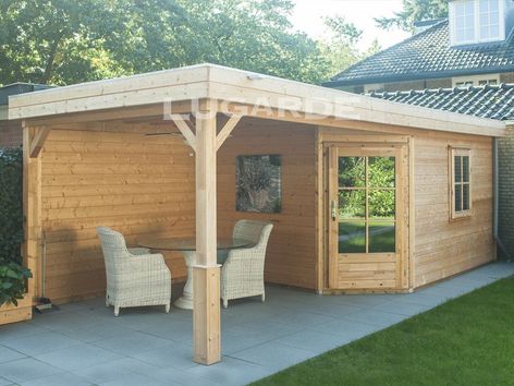 Lugarde Prima Leo flat roof summerhouse with canopy