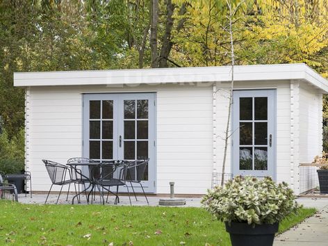 Lindesberg flat roof log cabins from Lugarde