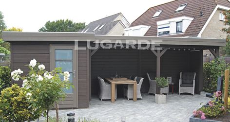 Lugarde Prima Willow flat roof summerhouse with canopy
